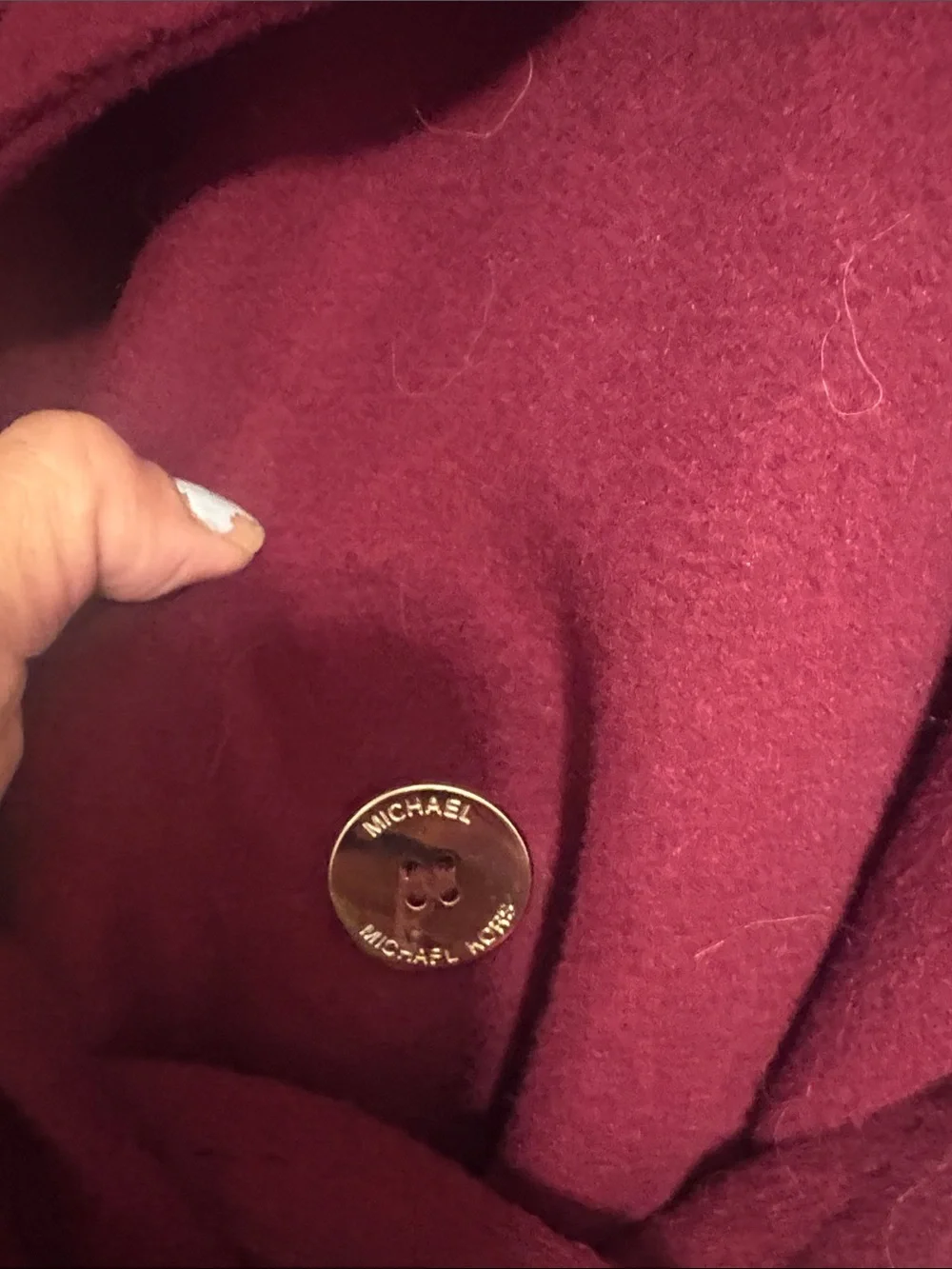 Michael Kors Long Belted Trench Coat in Wine